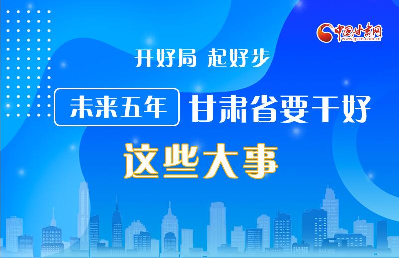 圖解丨開好局 起好步 未來五年甘肅省要干好這些大事！