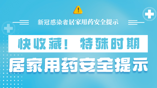 海報|快收藏！特殊時期，居家用藥安全提示→
